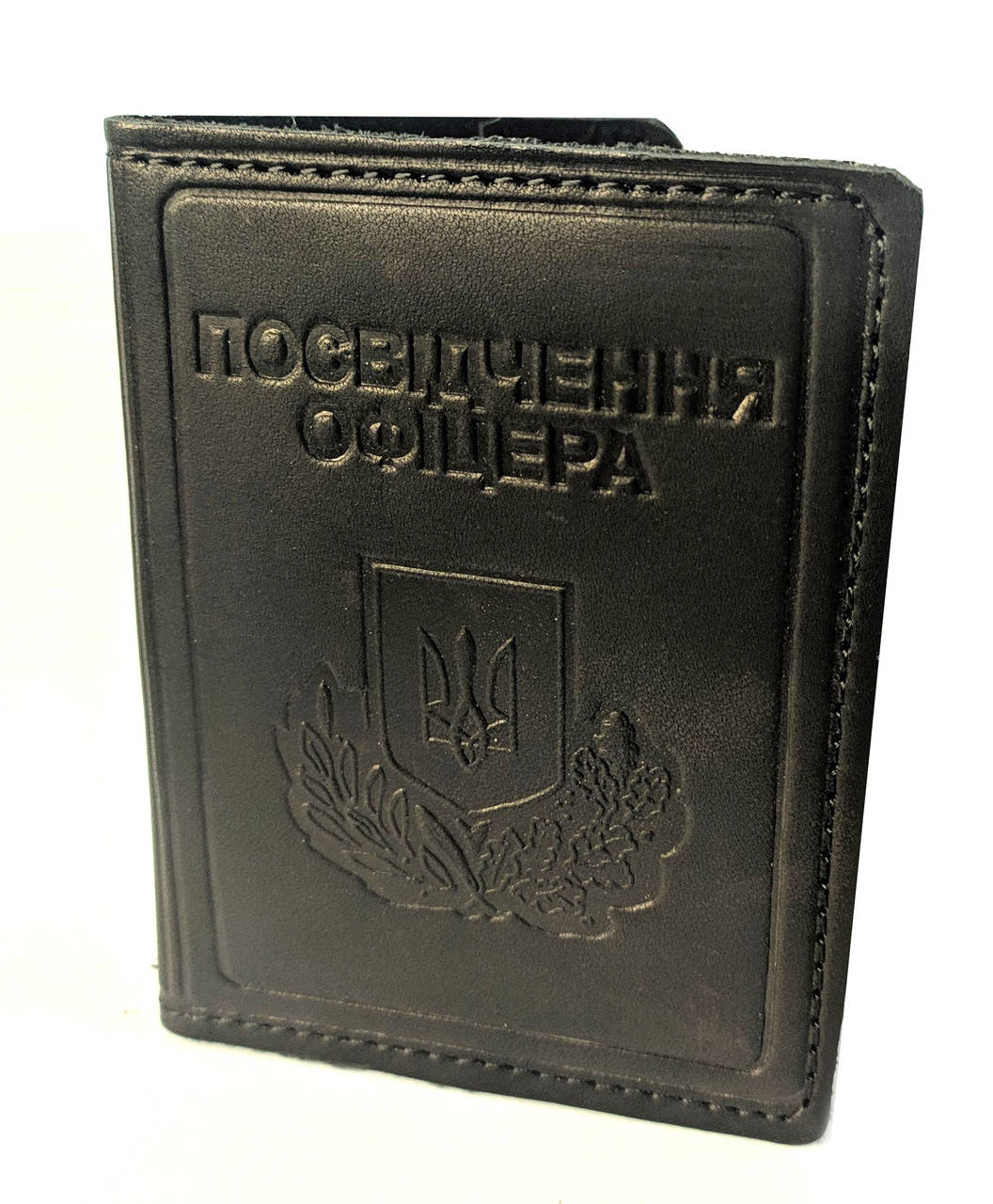 

Обложка удостоверения офицера Черная натуральная кожа Украина, Черный