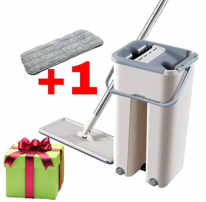 

Штвабра и Ведро Scratch Cleaning Mop со складной ручкой и системой отжима насадки микрофибры