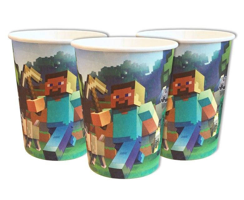 

Стаканы Майнкрафт MINECRAFT 10шт. в уп.