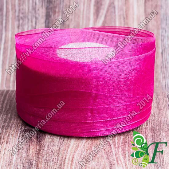 

Лента органза 4 см малиновый за 3м ЛО40-028