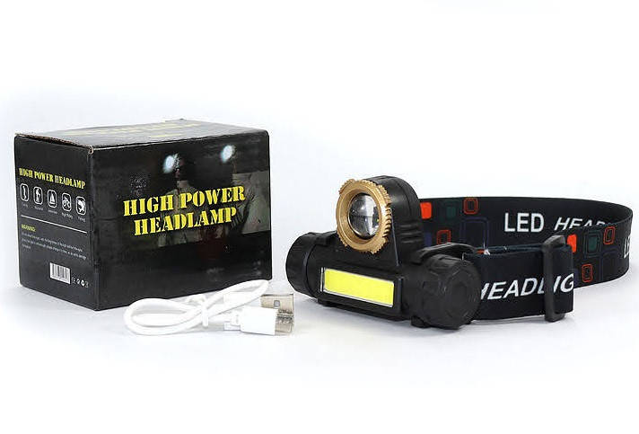 

Фонарик налобный Bailong BL-101A-COB microUSB