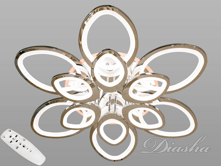 

Потолочная светодиодная люстра с диммером 8059/6+6HR LED 3color dimmer