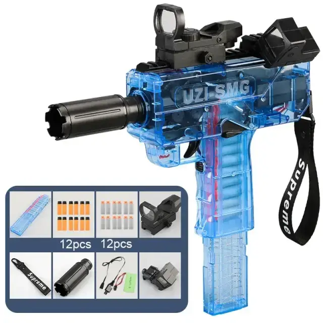 

Электрический игрушечный пистолет UZI SMG с мягкой пулей