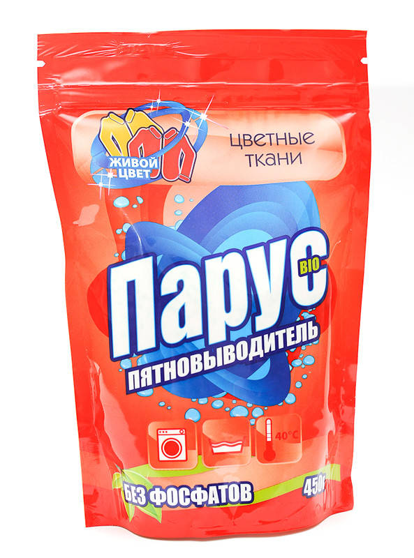 

Пятновыводитель для цветных тканей ТМ "Парус" био кислородсодержащий 450грамм