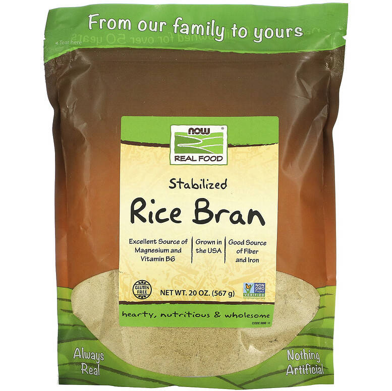 

Стабилизированные рисовые отруби NOW Foods, Real Food "Stabilized Rice Bran" (567 г)