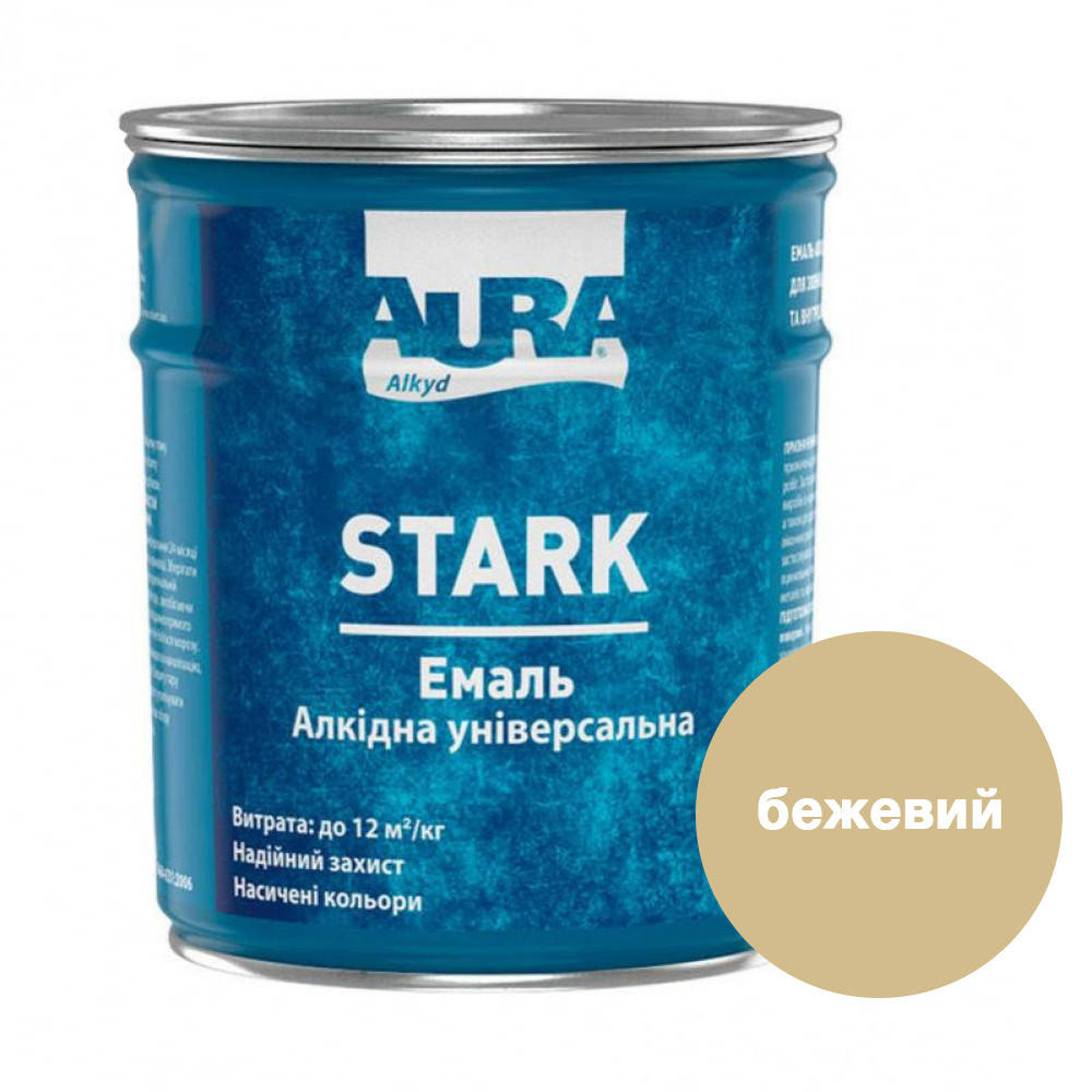 

Алкидная краска эмаль Aura Stark бежевый №14 2.8 кг