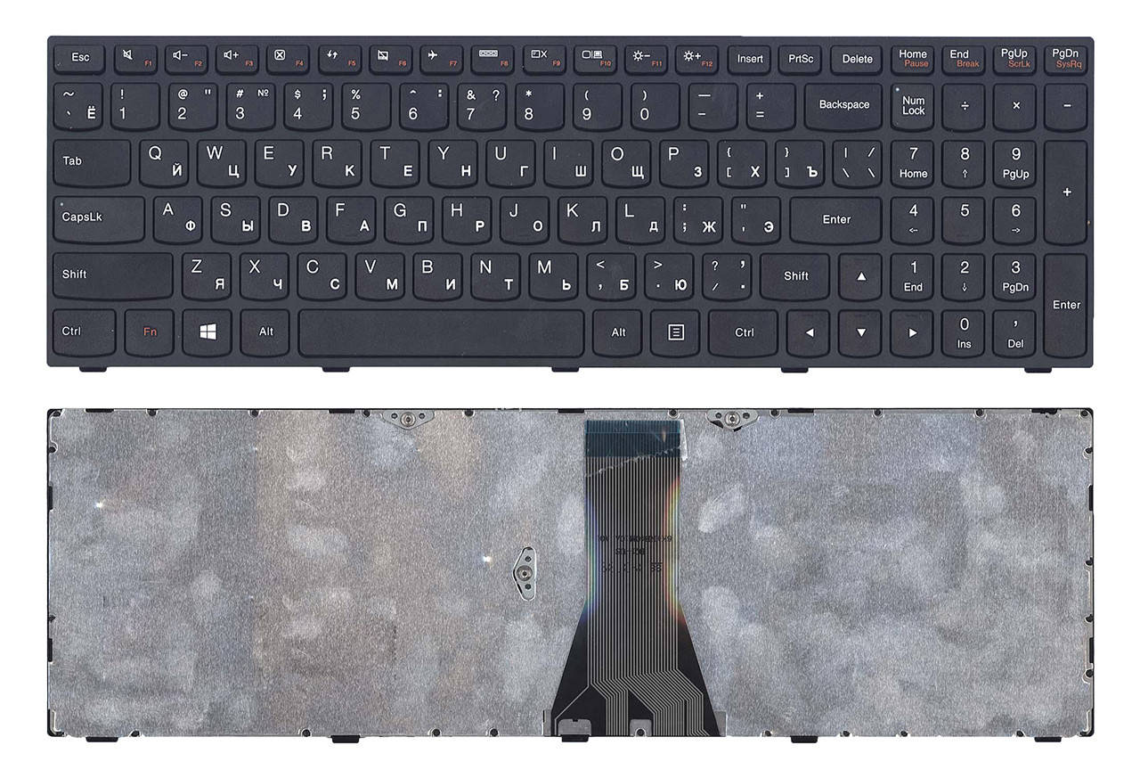 

Клавиатура для ноутбука Lenovo IdeaPad G50-30, матовая (25-214796), Черный