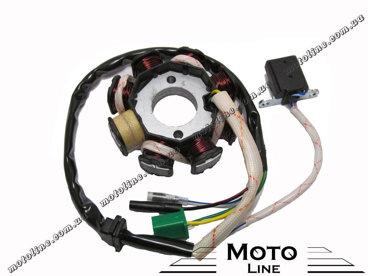 

Генератор в сборе на скутер 4т GY6/QMB/QMI/KBF 125-150cc (8POL) GXmotor