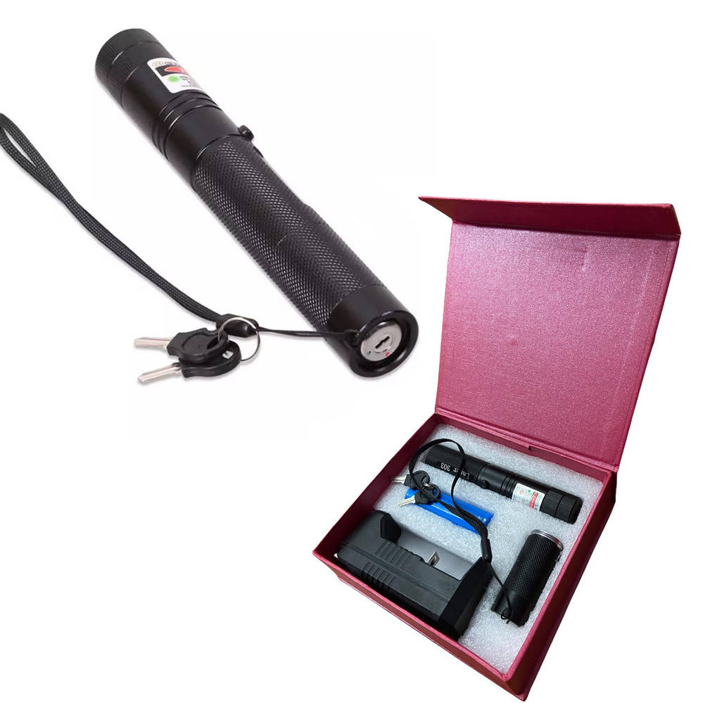 

Зеленая лазерная указка Green Laser pointer YL-303 лазер указатель с насадками лазерной проекции, Зелёный