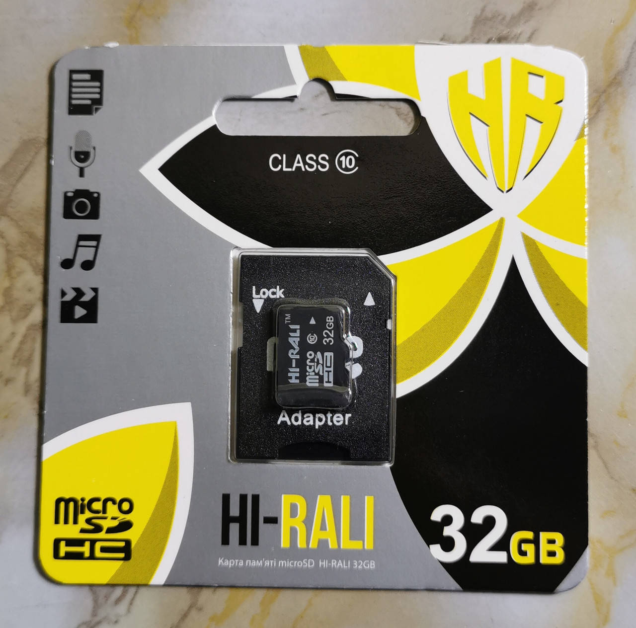 

Карта памяти 32GB HI-RALI class 10 (с адаптером) microSD и microSDHD на 32 ГБ с переводом (UHS-1)