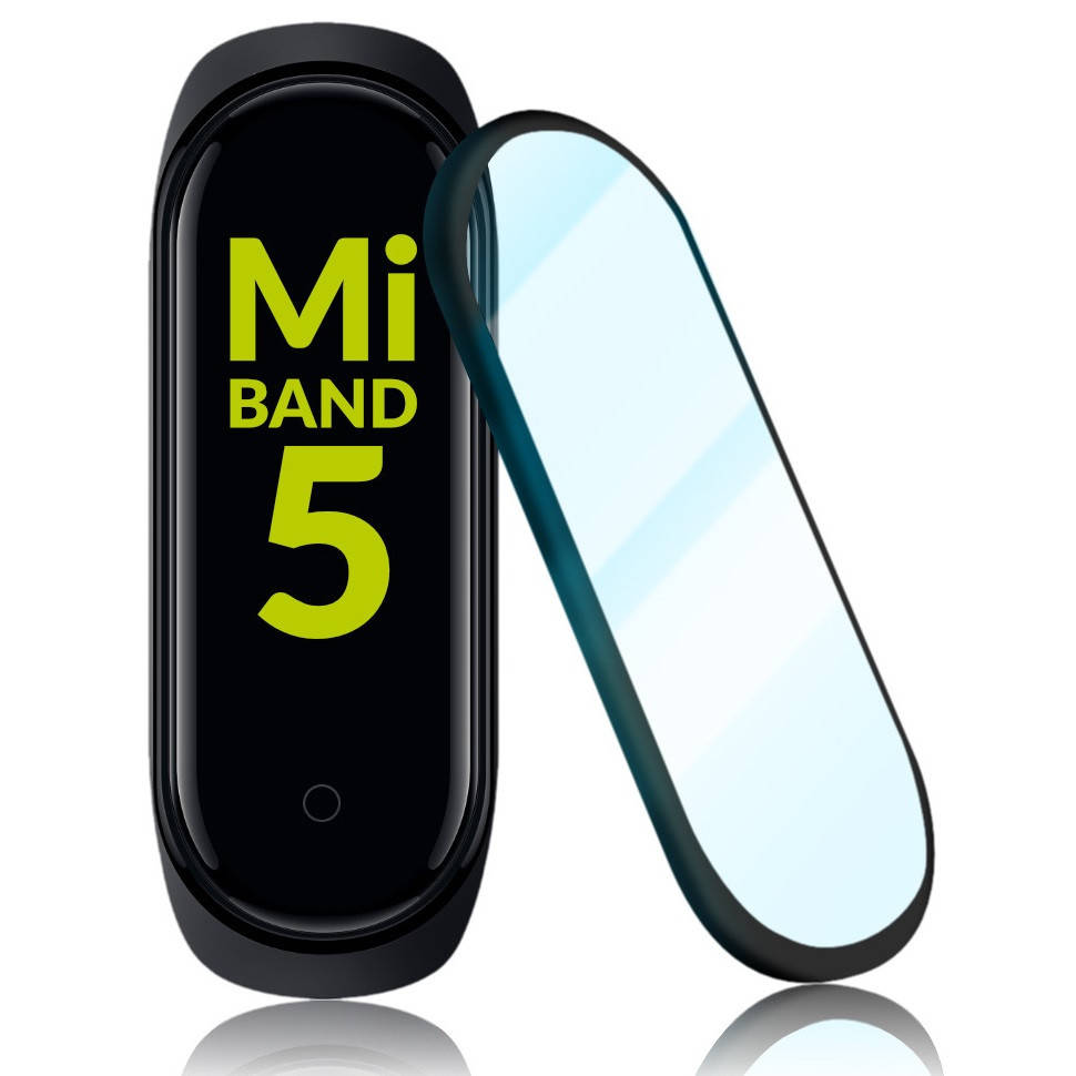 

Защитная пленка для Xiaomi Mi Band 5 (0.2 мм, 3D чёрное) Polycarbone, Черный