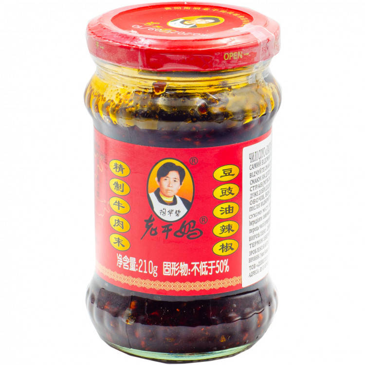 

Чилі соус Лаоганма зі смаком яловичини Lao Gan Ma 210г