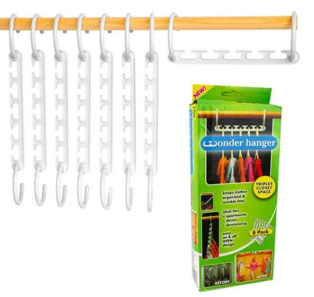 

Набор вешалок для одежды чудо вешалка, Белый