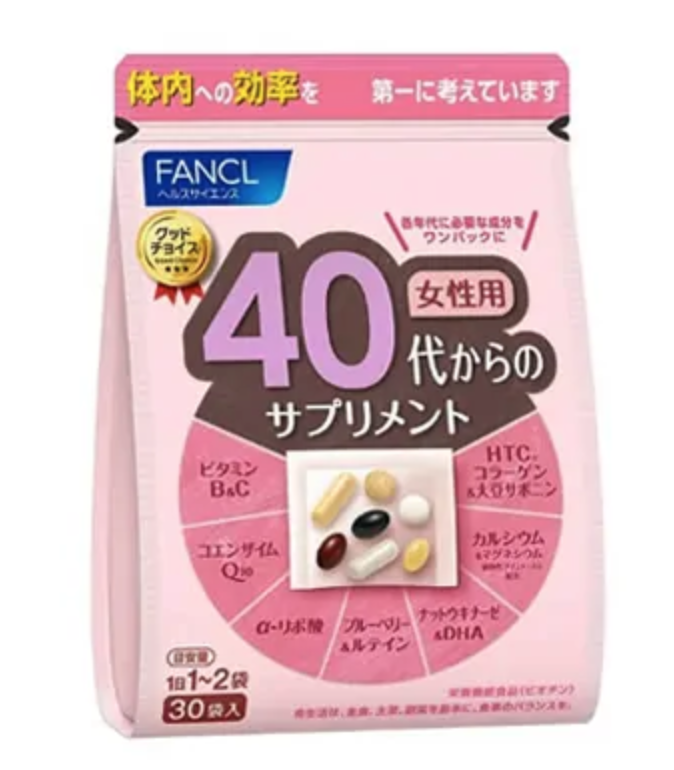 

Японские витамины для женщин после 40 лет FANCL vitamins 40+ for woman (курс 30 дней).