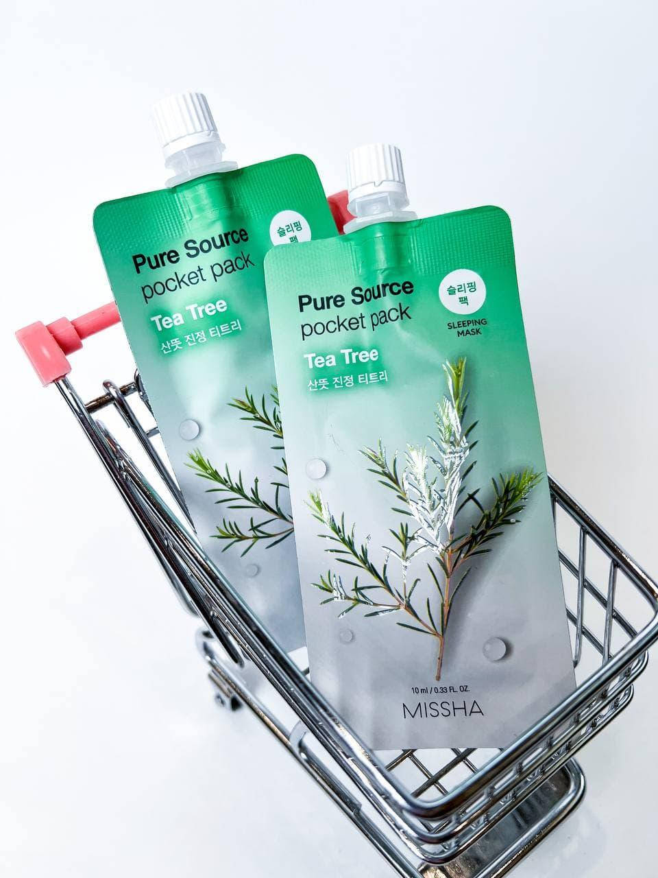 

Ночная маска с экстрактом чайного дерева Missha Pure Source Pocket Pack Tea Tree 10 ml