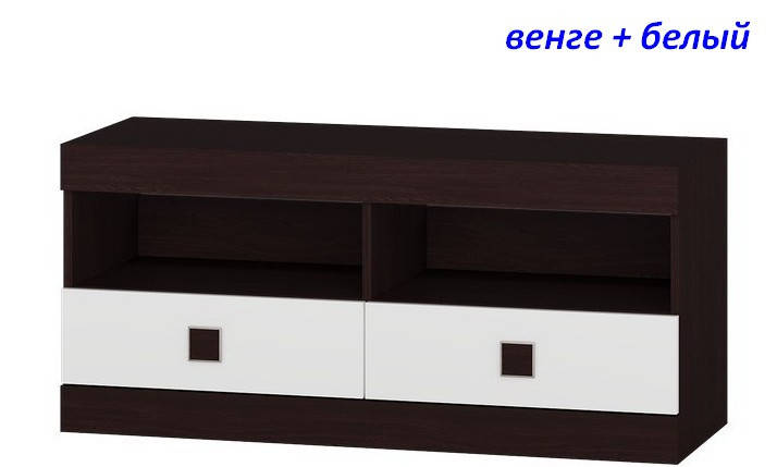 

Тумба ТВ 1100 Соната венге темный + белый