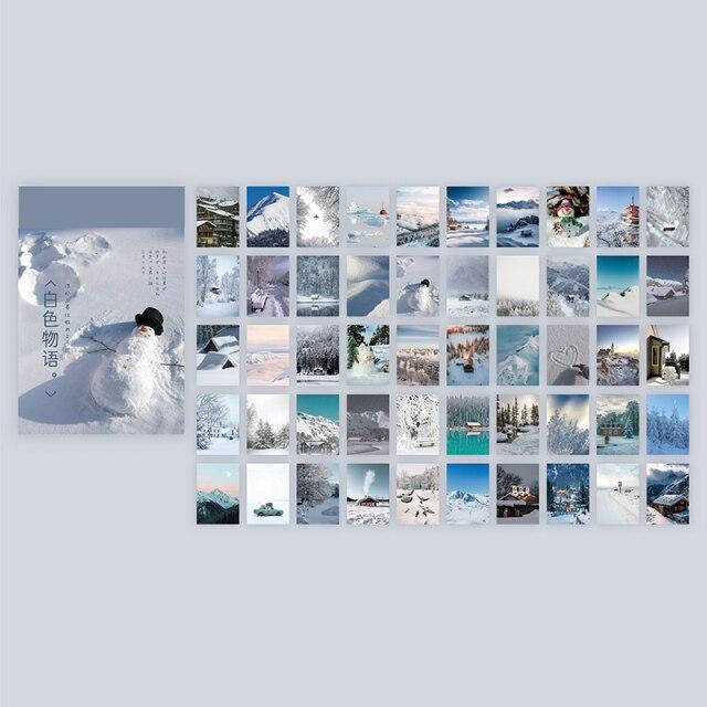 

Мини стикербук 50 наклеек 4х6 см Снег (AS213010), Белый