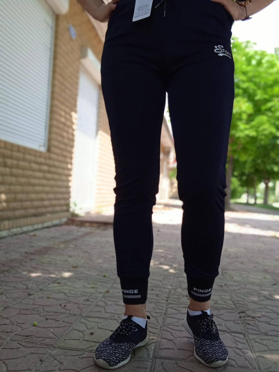 

Женские спортивные лосины"ЗОЛОТО" 2 кармана,Art: 736-2 Sport 5XL/6XL(50-54)Чорні