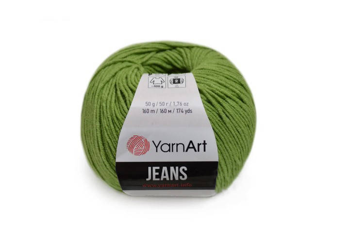 

YarnArt Jeans, Зеленый №69, Зелёный