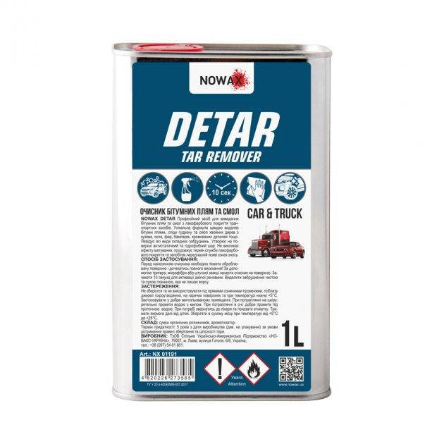 

Очисник бітумних плям та смол NOWAX DETAR TAR REMOVER 1L (9шт/уп)