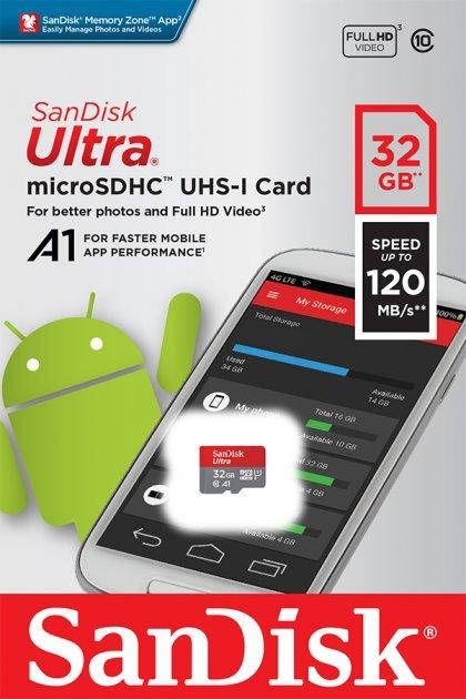 

Карта памяти SanDisk Ultra microSDHC 32GB Class 10 UHS-I