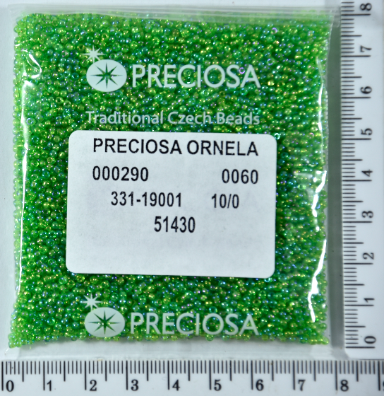 

Бисер PRECIOSA №10/0 прозр-радужн №51430 пакет 50 грамм уп=1пакет