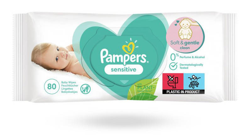 

Детские влажные салфетки Pampers Sensitive 80 шт