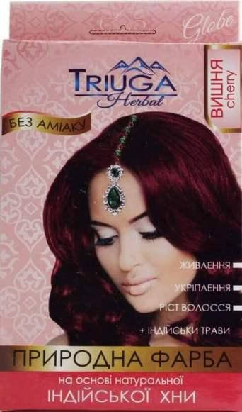 

Краска для волос аюрведическая, на основе хны ВИШНЯ, 25гр, Триюга Хербал