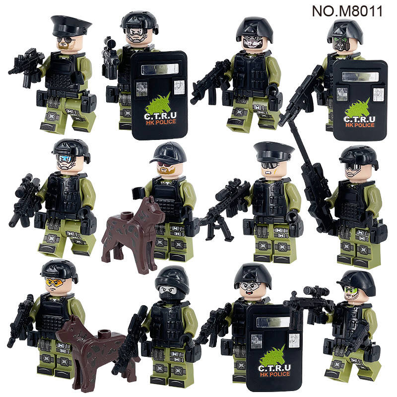 

Фигурки человечки военные полиция спецназовцы солдаты swat для лего lego