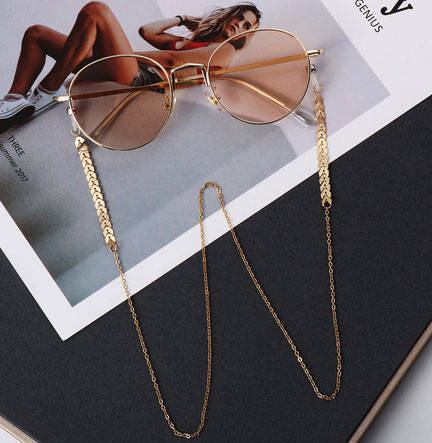 

Цепочка для очков от солнца золотистая, Золотистый