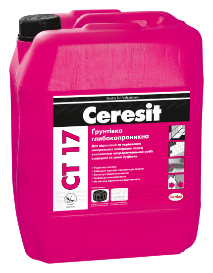 

Ceresit CT 17 Грунтовка глубокопроникающая, 5 л