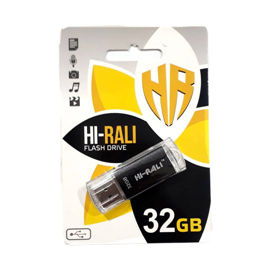 

Флеш-накопитель USB Hi-Rali 32GB Rocket series Black, Черный