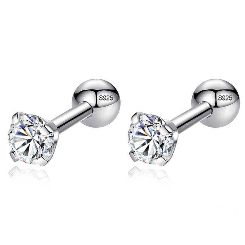 

Серебряные серьги гвоздики 925 пробы с кристаллами циркония "Vintage Silver"