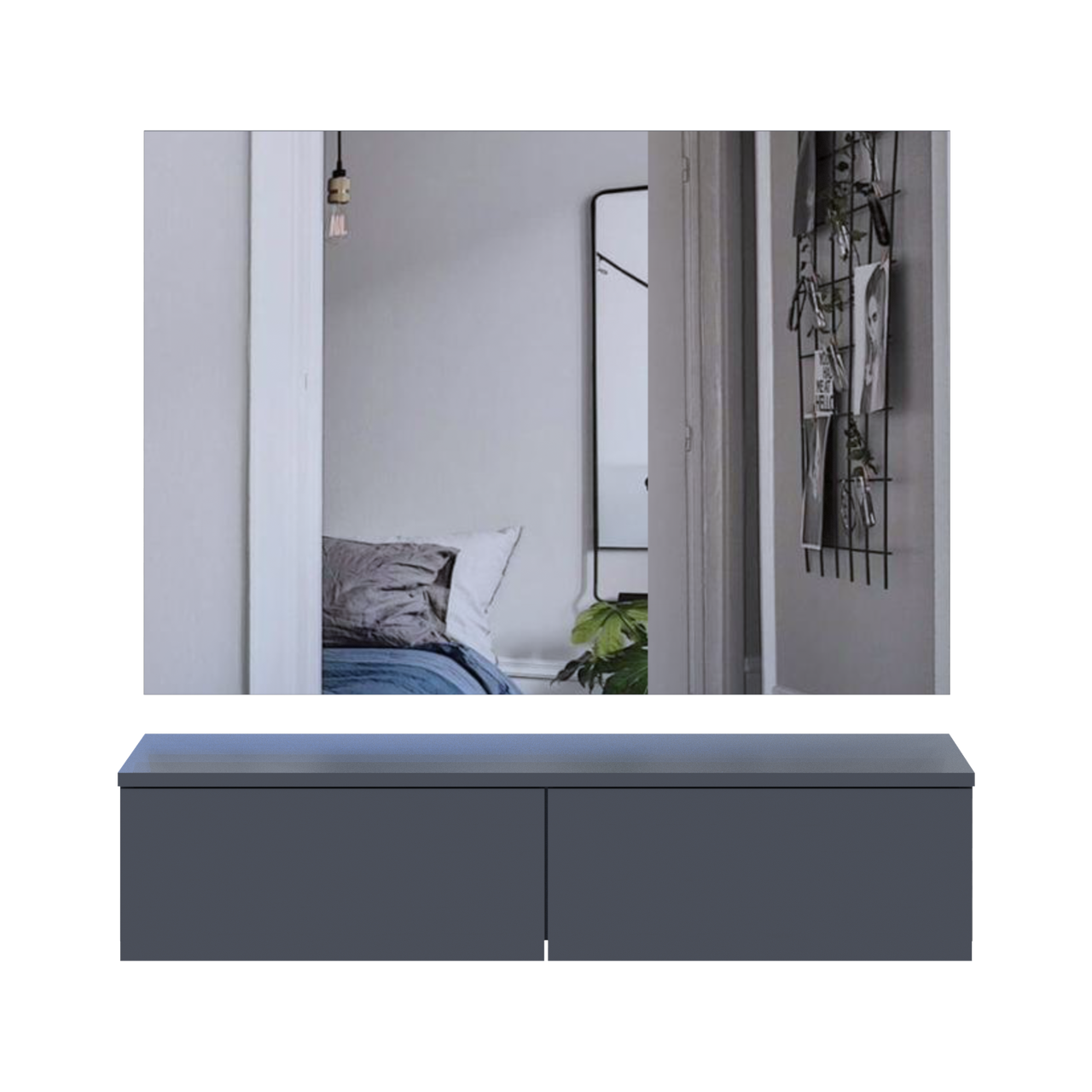 Комплект меблів Doros Левія + дзеркало Графіт 100х32х100 (42005236) 7