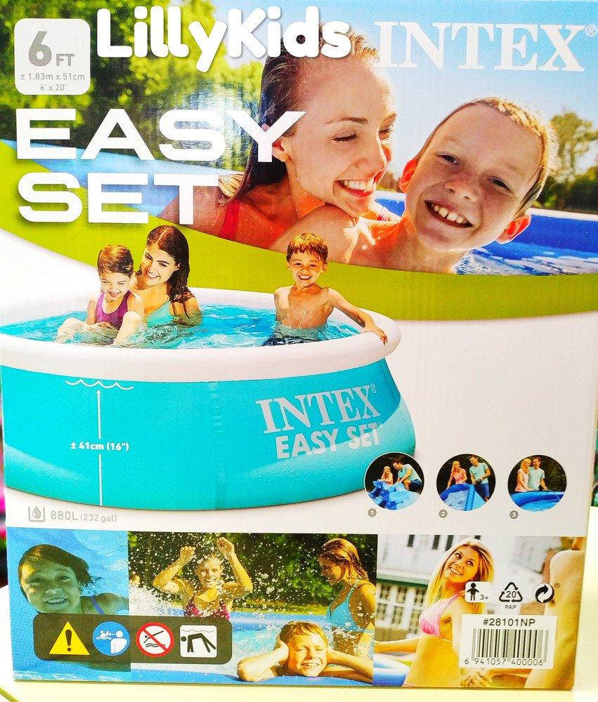 

Детский бассейн Intex 28101 Easy Set , с надувным верхним кольцом , 183х51 см