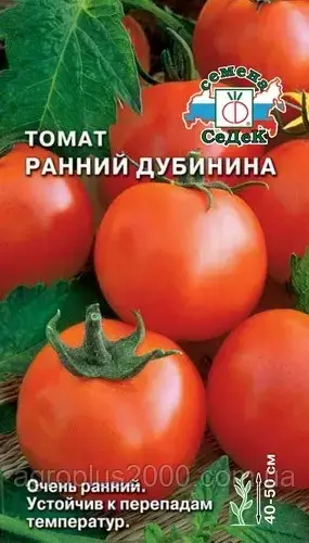 

Семена Томат детерминантный Ранний Дубинина 0,2 грамма Седек
