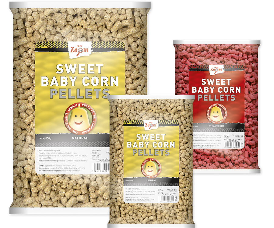 

Пеллетсы из молодой кукурузы Carp Zoom Sweet Baby Corn Pellets strawberry