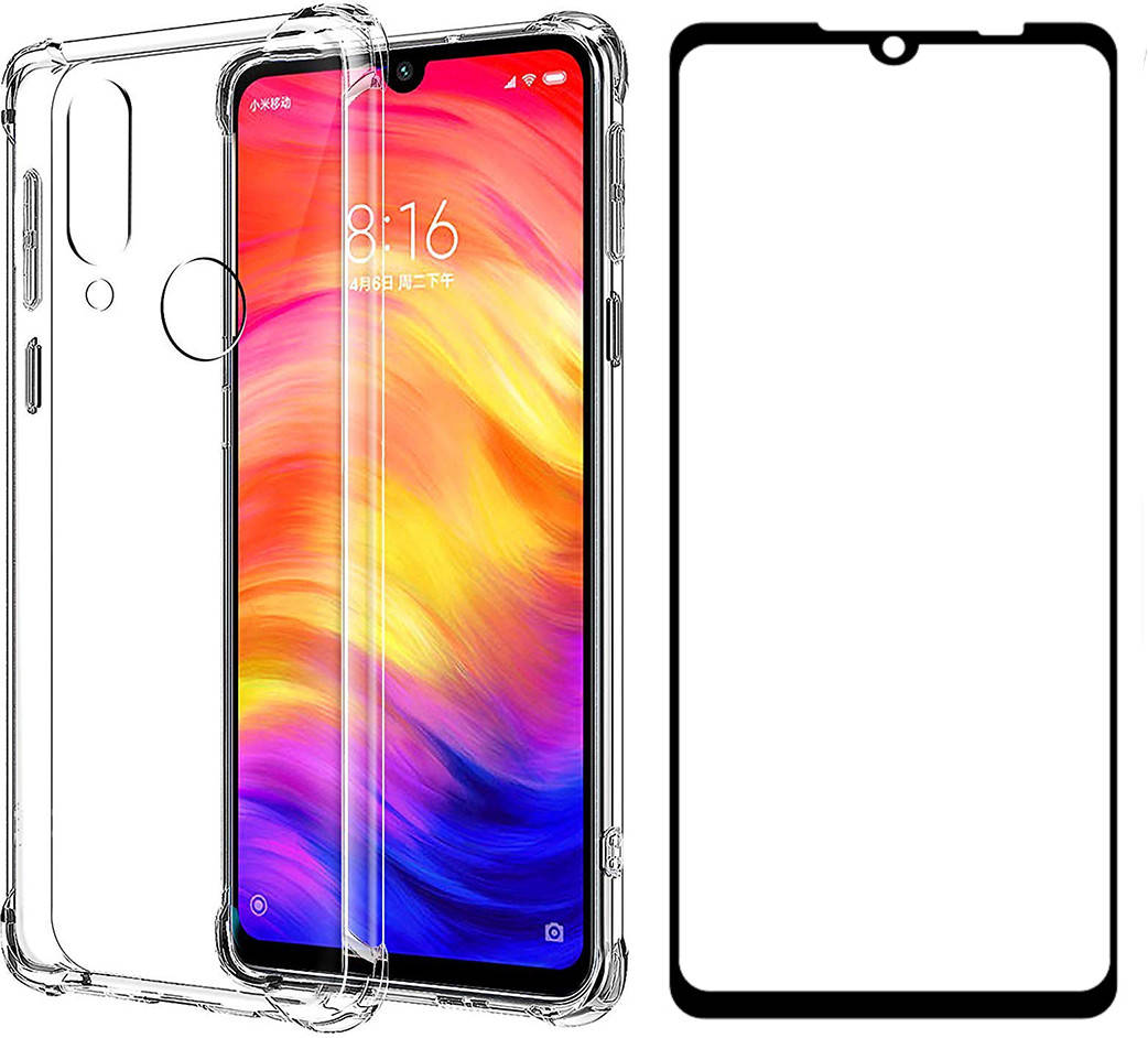 

Комплект Чехол (усиленный углами) и Защитное Стекло Xiaomi Redmi Note 7