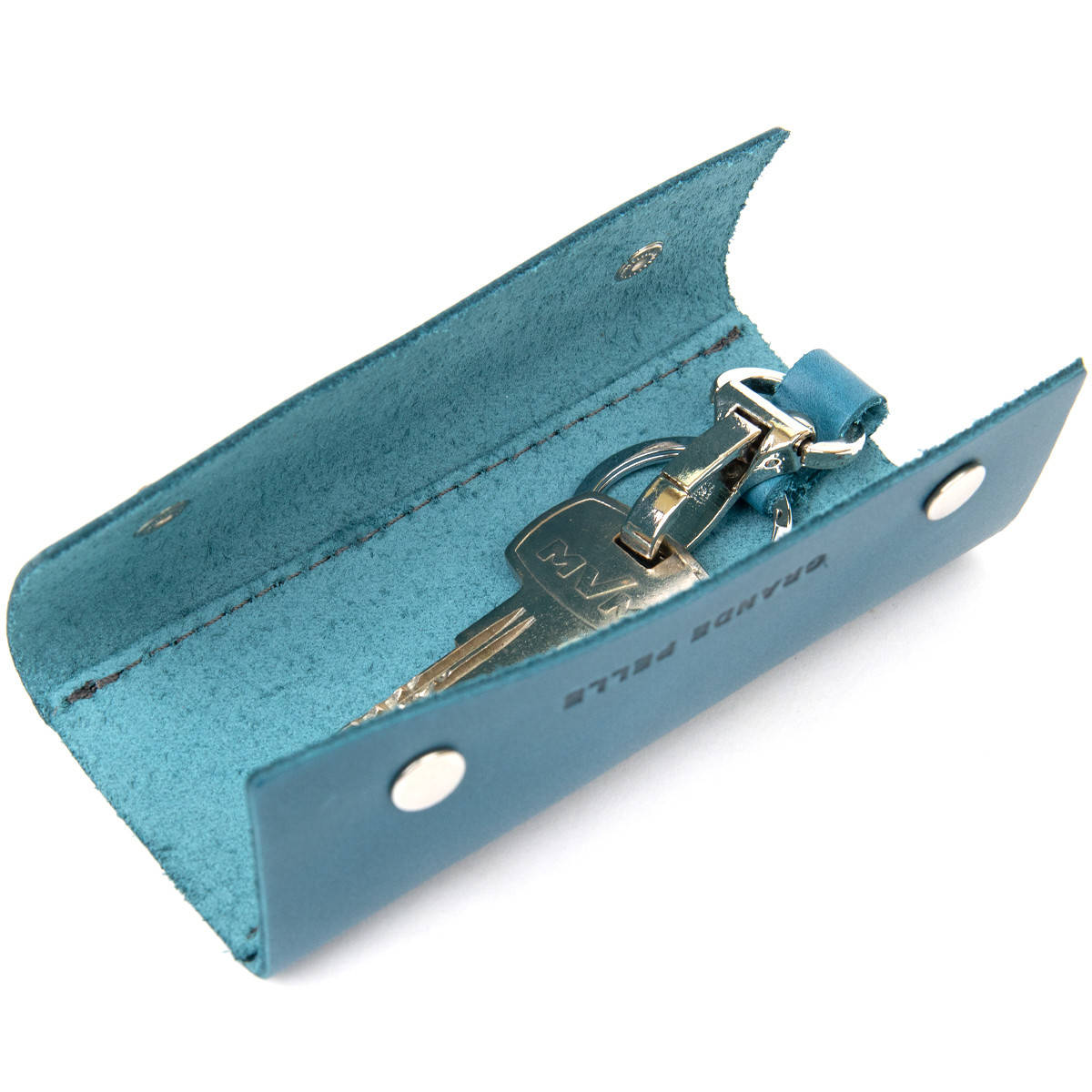 

Кожаная красивая ключница GRANDE PELLE 11344 Бирюзовый