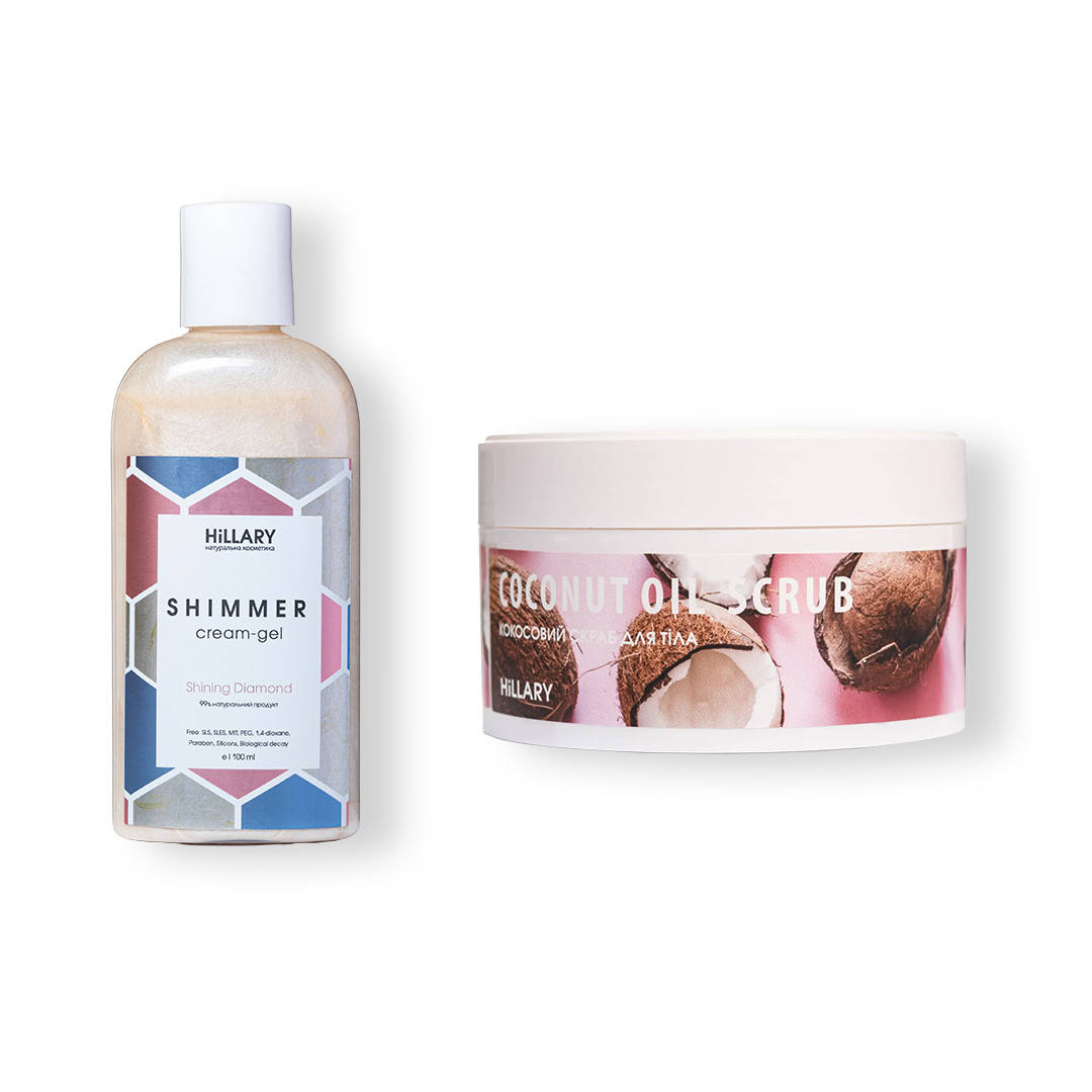 

Крем-шиммер для тіла Shining Diamond + Скраб для тіла кокосовий