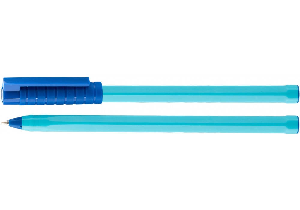 

Ручка шариковая OPTIMA HYPE 0,7 mm. Корпус голубой, пише синім