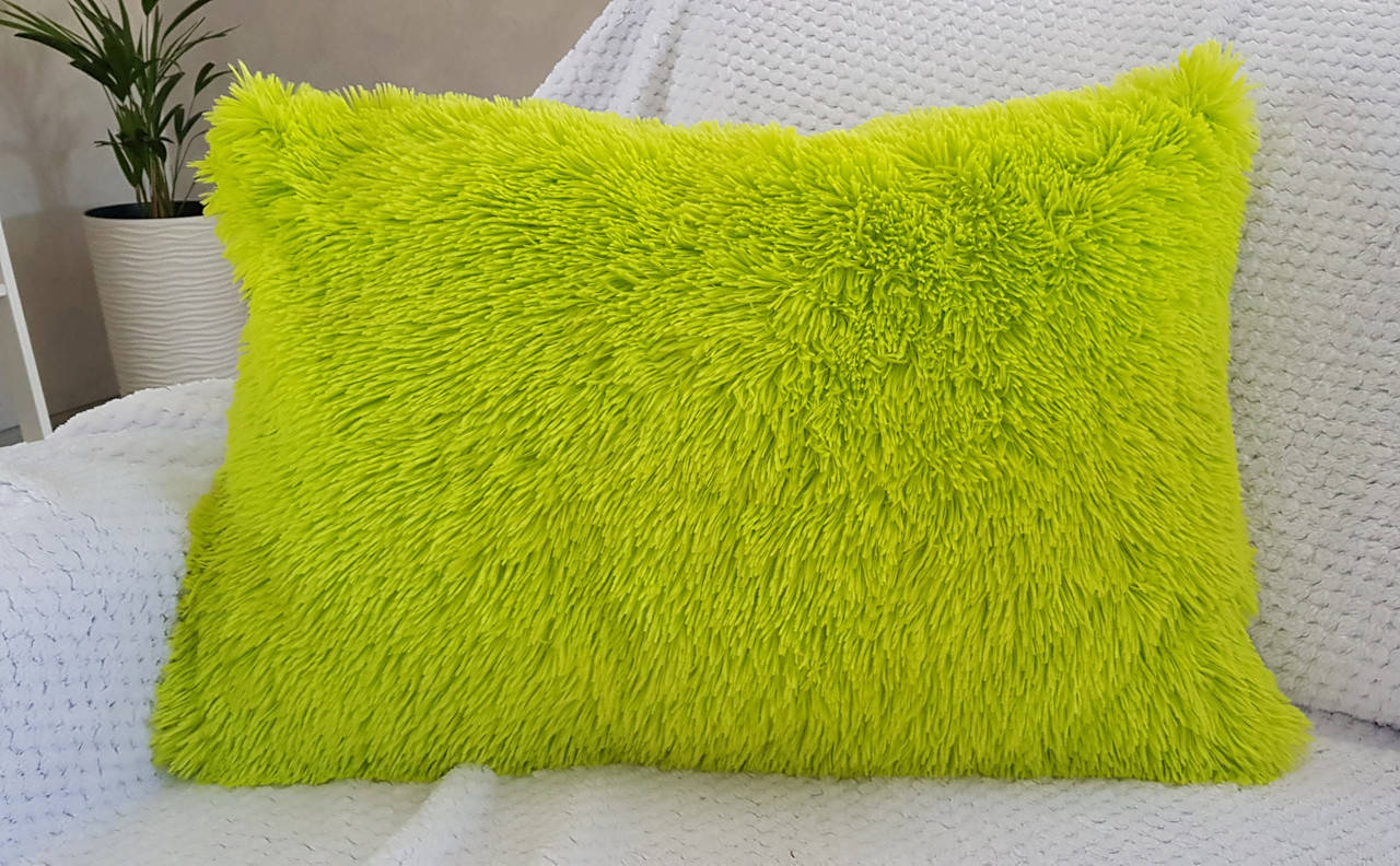 

Меховая наволочка с длинным ворсом 50х70, Зелёный