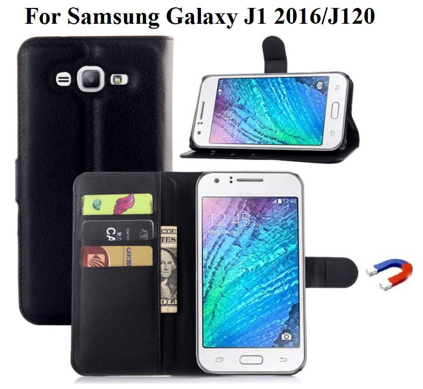 

Чехол книжка Wallet для Samsung Galaxy J1 2016/J120, Черный