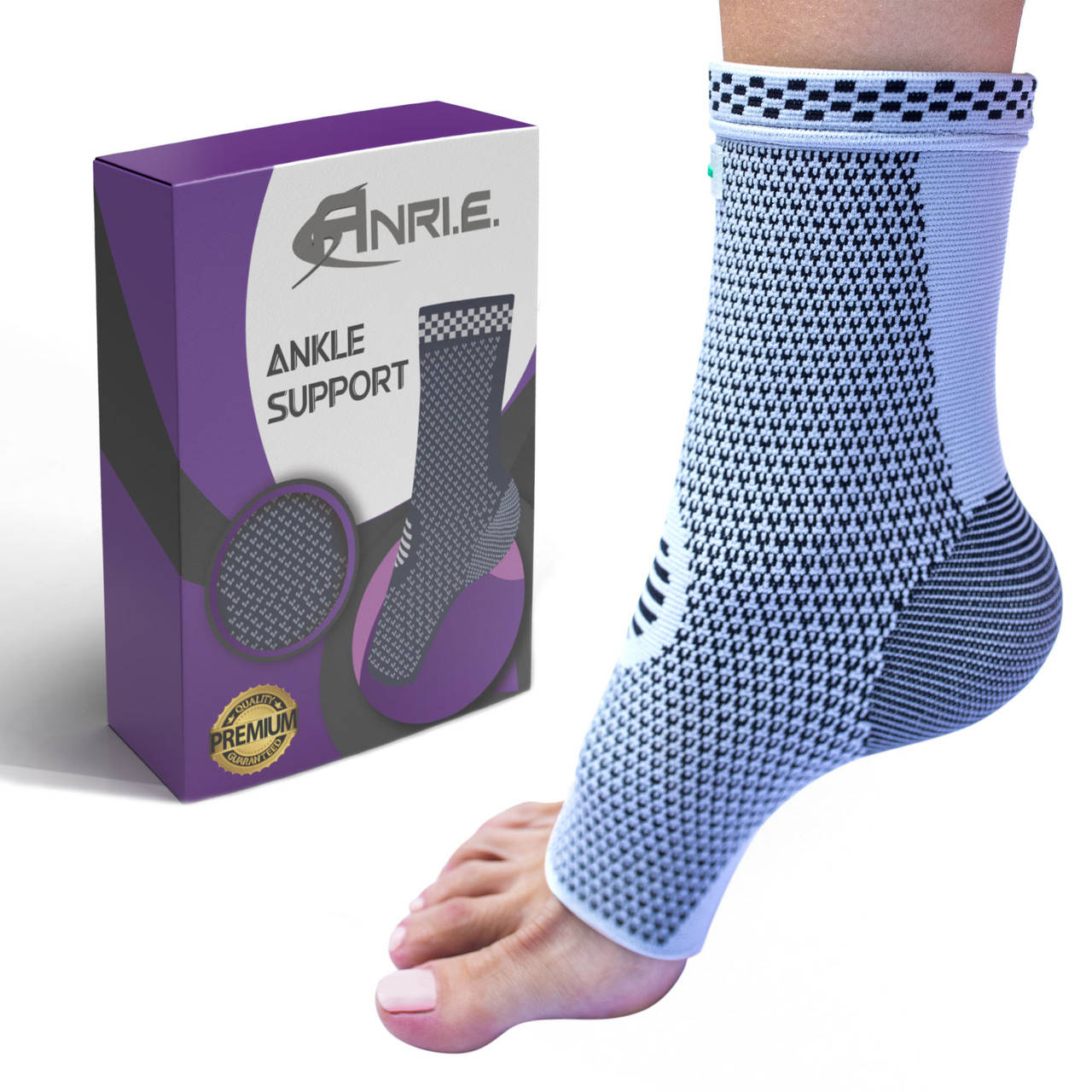 

Бандаж на Голеностоп ANRI.E. AS-001 (1 шт) - Фиксатор для Голеностопного Сустава L (смотрите таблицу), Серый