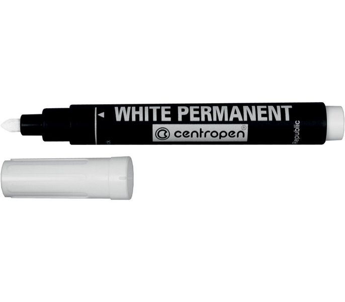 

Маркер перманентный белый Centropen White 8586