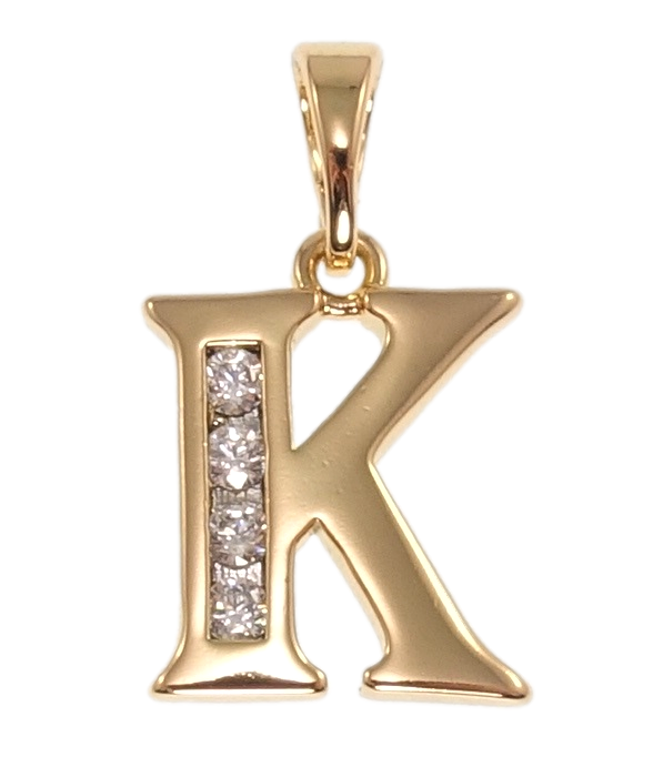 

Кулон Xuping Позолота 18K + Родий "Буква К" для цепочки до 5мм