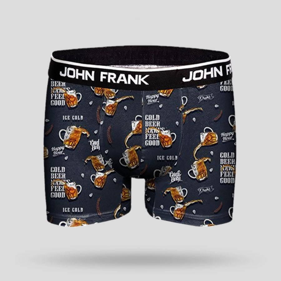 

Трусы мужские John Frank синие с пивными кружками JFBD289 XL, Серый