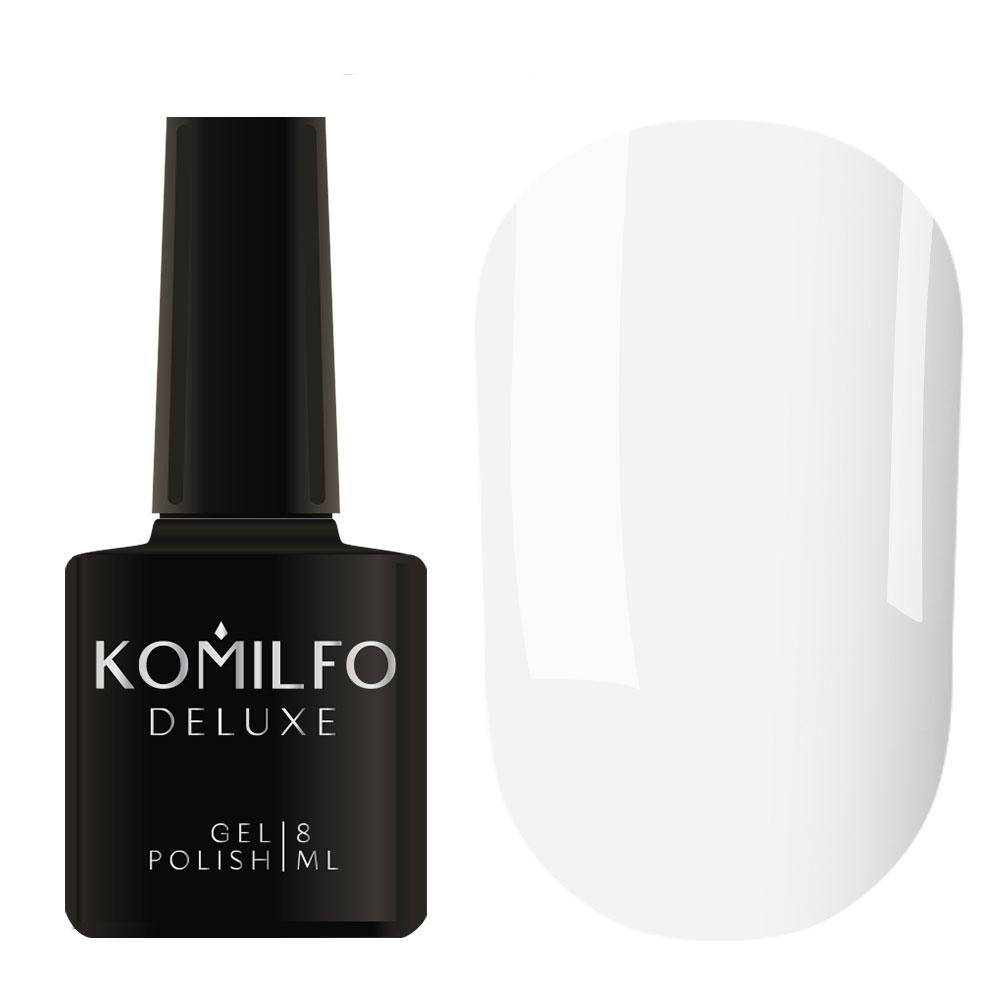 

Гель-лак Komilfo Deluxe Series №D002 (белый порцеляновый, эмаль), 8 мл