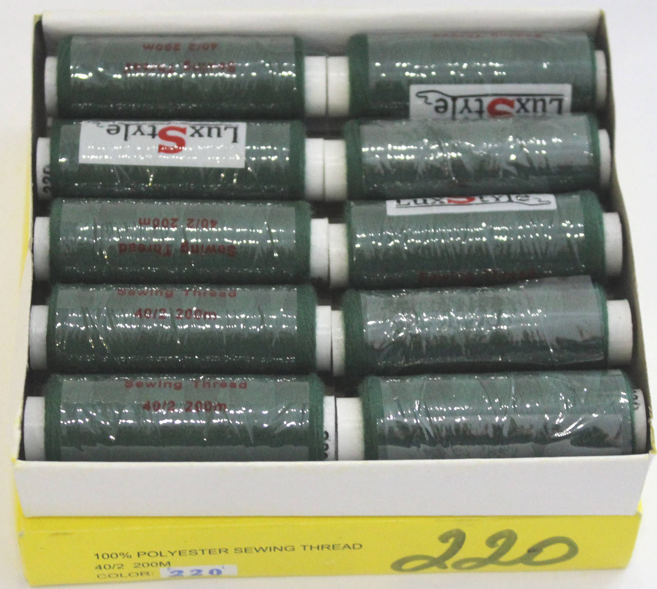 

Нитки швейные LuxStyle 40/2-200м (100% полиэстeр) №220, Разные цвета