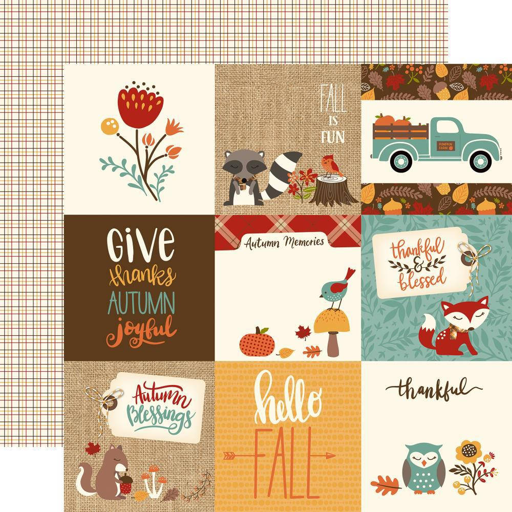 

Папір двосторонній - 10х10 Journaling Cards - Celebrate Autumn - Echo Park
